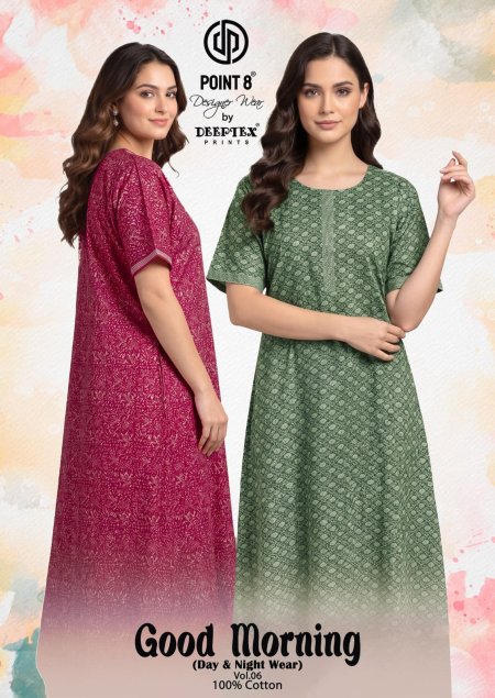 Good Morning Vol 6 By Deeptex Cotton Printed Nighty Gown 